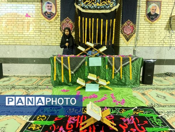 عطر رضوان در آسمان ریحانه النبی؛ محفل انس با قرآن کریم و سوگواره فاطمی با طنین کلام حق و یاد زهرا (س)