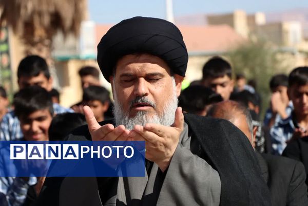 حضور معنوی امام‌جمعه بافق در مراسم سوگواری دبیرستان مناجات