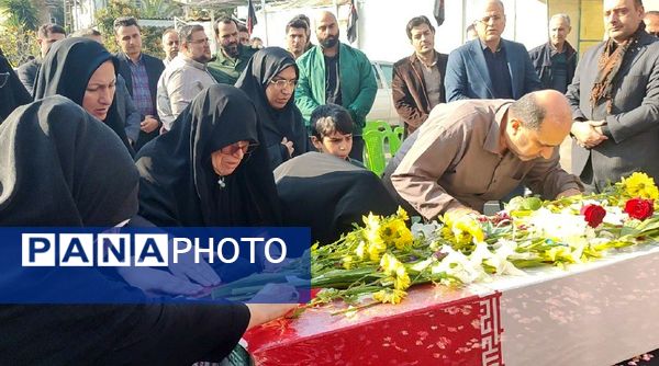 تشییع پیکر مطهر شهید گمنام میهن در مدارس لنگرود 