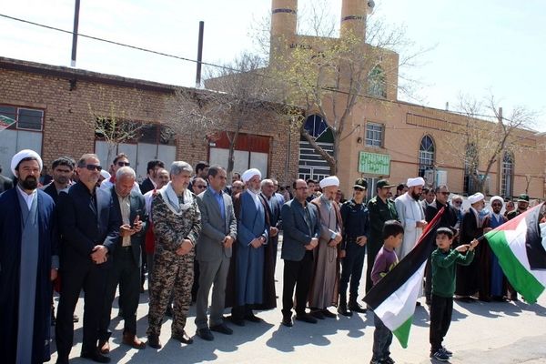 راهپیمایی باشکوه روز قدس در شهرستان بام و صفی آباد