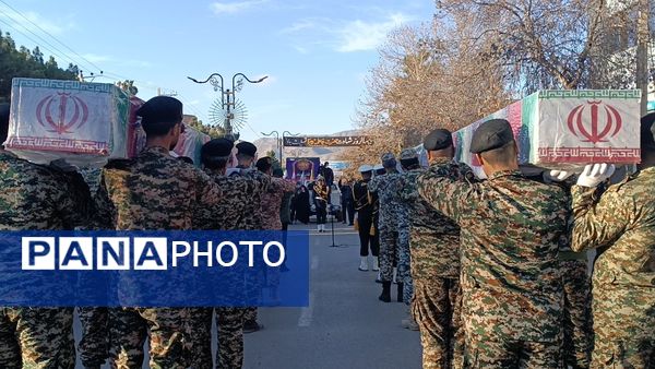 استقبال پرشور مردم شهر آشخانه از شهدای گمنام