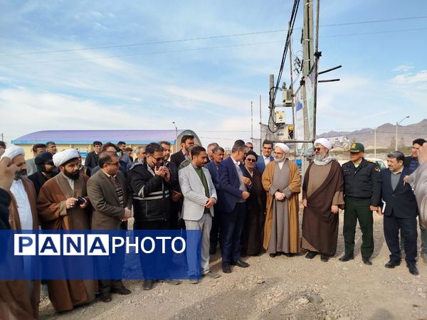 آیین افتتاحیه برق و گودبرداری نهضت ملی مسکن سایت دانشگاه بلوار پیام نور شهرستان کاشمر 