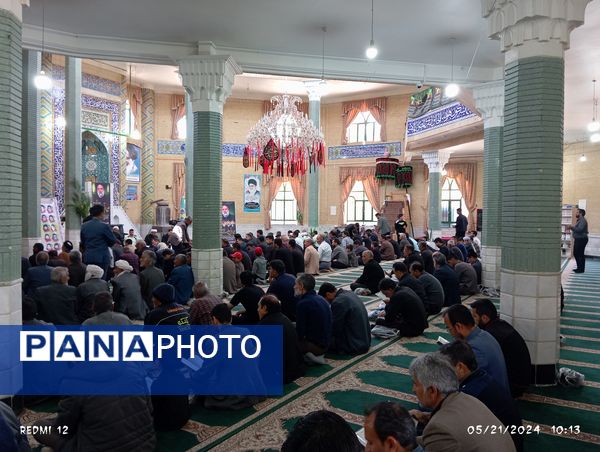 مراسم گرامیداشت شهید جمهور و شهدای سانحه بالگرد در شهرستان باخرز 