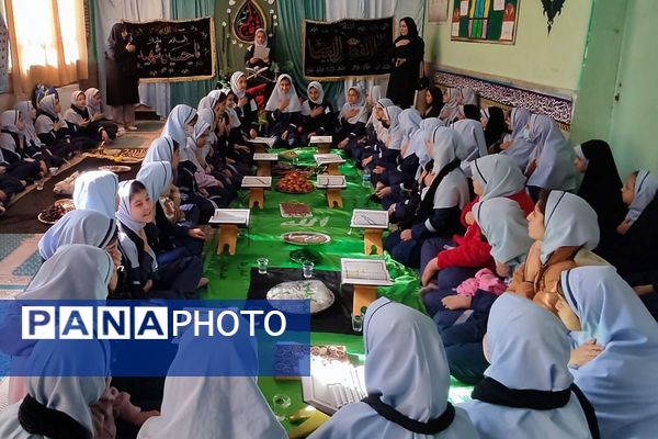 طنین نوای عشق و عزا؛ مراسم عزاداری دهه دوم فاطمیه در مدارس بهارستان‌دو