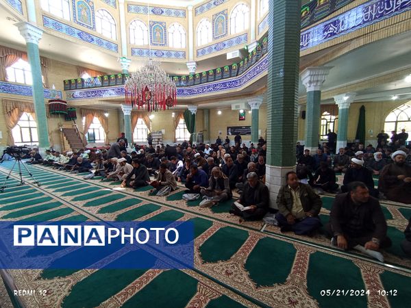 مراسم گرامیداشت شهید جمهور و شهدای سانحه بالگرد در شهرستان باخرز 