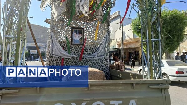 تشییع باشکوه شهید گمنام با بدرقه پرشور دانش‌آموزان