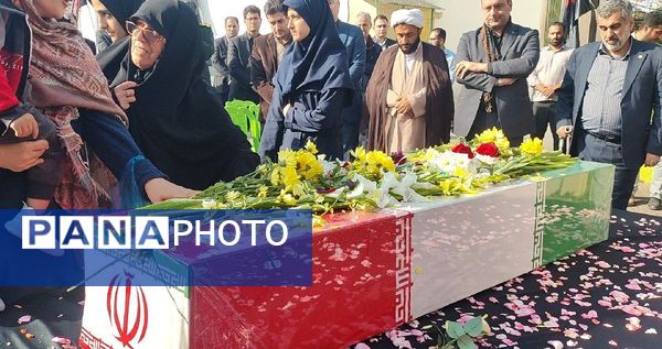 تشییع پیکر مطهر شهید گمنام میهن در مدارس لنگرود 