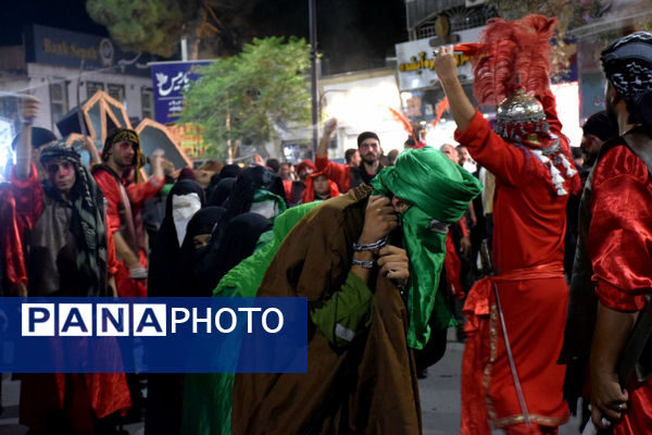 کاروان نمادین اسرای کربلا به مناسبت شهادت حضرت رقیه(س) در تربت‌حیدریه