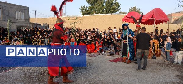 آیین تعزیه‌خوانی در عاشورای حسینی در روستای حسین آباد شیروان
