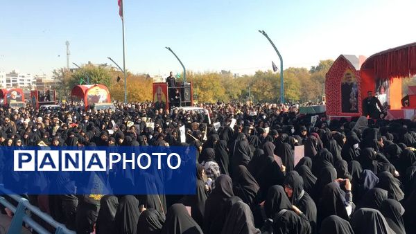 اجتماع بزرگ عزاداران حضرت زهرا(س) همزمان با تشییع شهیدان گمنام دفاع مقدس