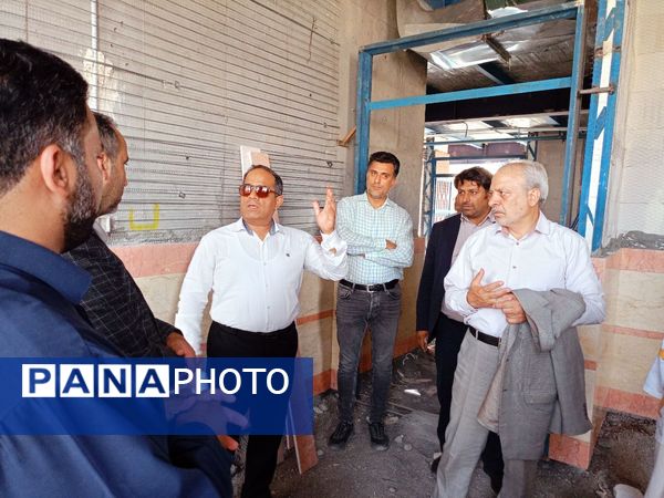 بازدید مشاور وزیر آموزش و پرورش از مدارس آسیب‌دیده کاشمر