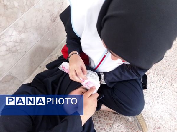 بیست و ششمین مانور سراسری زلزله در دبیرستان دخترانه فاطمیه