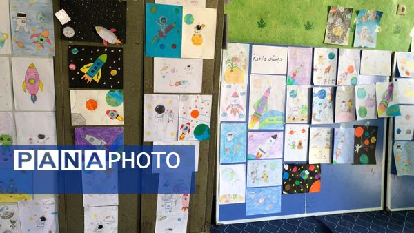 نمایشگاه آثار هفته جهانی فضا در حاجی‌آباد