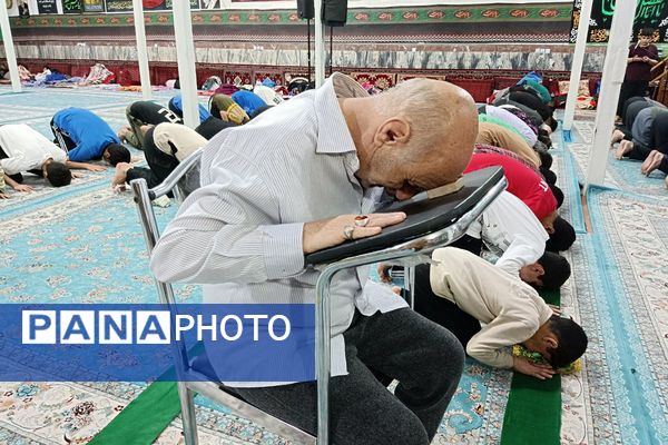 مراسم معنوی اعتکاف در مسجد اعظم حضرت ابوالفضل (ع) بهارستان دو