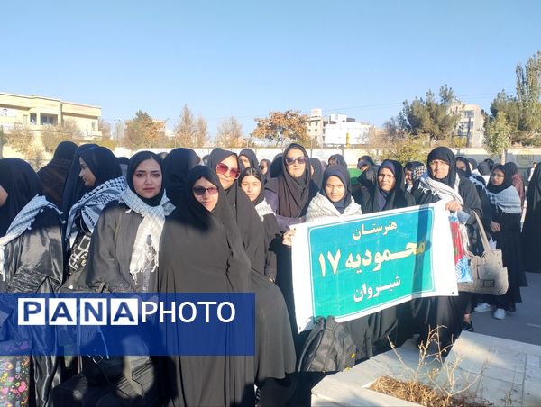 اعزام دانش‌آموزان دبیرستان‌های دخترانه شهرستان شیروان دوره متوسطه دوم به اردوری راهیان نور مناطق جنوب کشور