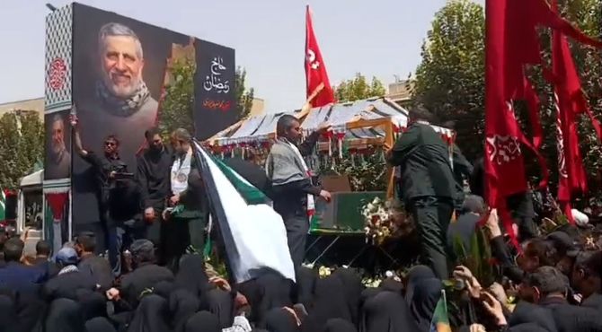 شکوه مراسم تشییع سردار شهید محمدسعید ایزدی در قم