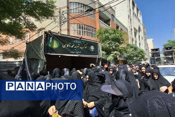 طنین فریاد «لبیک یا حسین(ع)» در پیاده‌روی باشکوه جاماندگان اربعین حسینی در شهرستان قدس