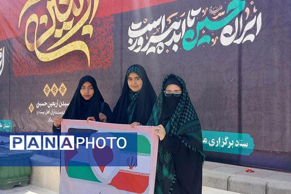 برپایی موکب امام حسین (ع) در منطقه پردیس با مشارکت پیشتازان سازمان دانش آموزی 
