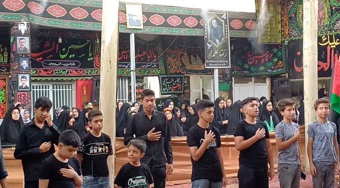 تجمع دختران و پسران حسینی در زرقان