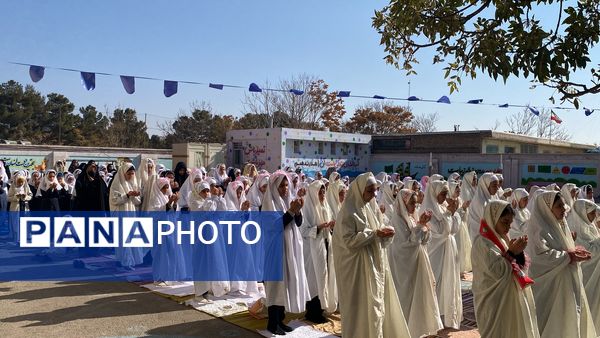 آسمان باخرز به امید رحمت؛ نماز باران با حضور دانش‌آموزان و مسئولان اقامه شد