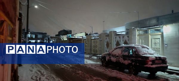 شبی برفی در نیشابور 