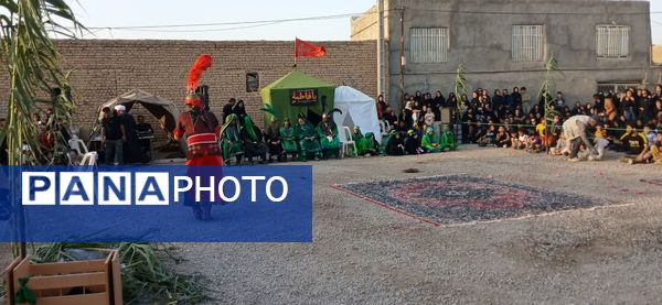 آیین تعزیه‌خوانی در عاشورای حسینی در روستای حسین آباد شیروان