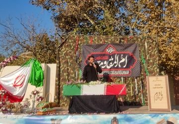 آیین گرامیداشت ایام فاطمیه و تشییع پیکر شهید گمنام در دبیرستان  تیمسار فلاحی ناحیه 1 کرج برگزار شد