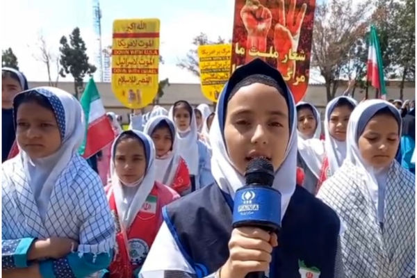 اعلام آمادگی دانش‌آموزان شهر سورمق برای شرکت در راهپیمایی روز قدس/فیلم