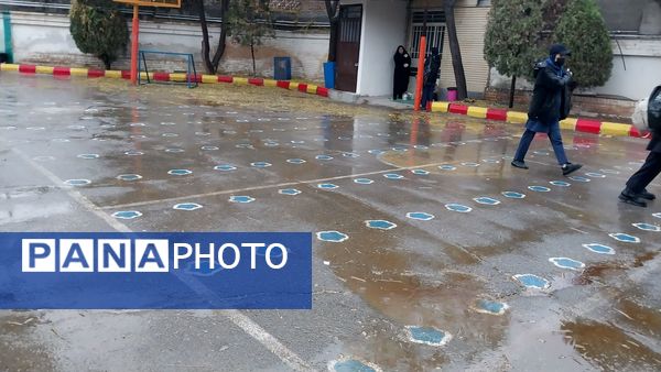 اولین بارش باران الهی در شهر زیبای  نیشابور 