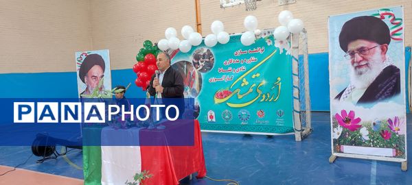 افتتاحیه اردوی تمشک پسران در سالن ۱۳ آبان شهرستان شیروان