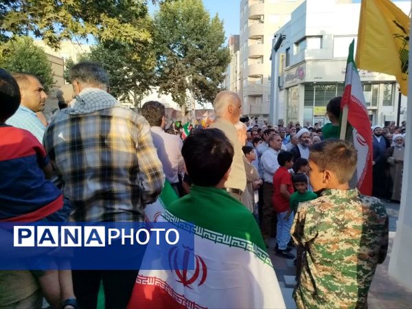 تجمع مردم شهرستان کاشمر علیه رژیم صهیونی 