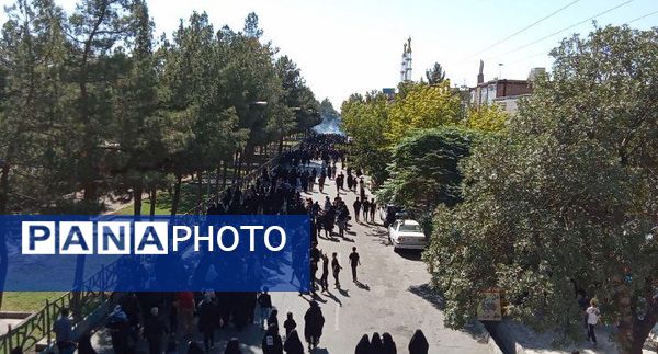 جاماندگان اربعین حسینی در  راهپیمایی حرم تا حرم نیشابور 