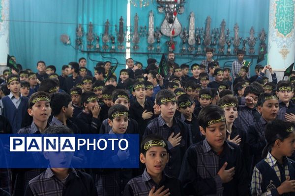 عزاداری دانشآموزان قم در آستان مقدس امامزاده سیدعلی(ع)