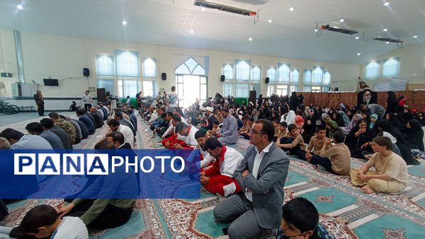 حضور امدادگران و کارکنان جمعیت هلال احمر در نماز عبادی، سیاسی جمعه شهرستان مارگون