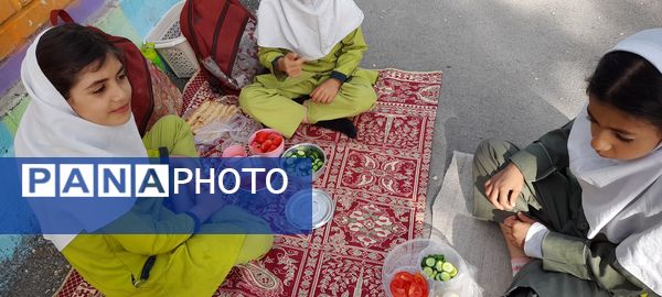 صبحانه سالم به مناسبت هفته سلامت در مدرسه ربابه هاشمیان یزدی شیروان