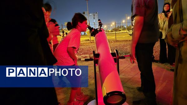 رصد ماه گرفتگی باتلسکوپ در هیئت الزهرا نیشابور 