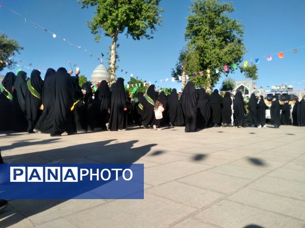 شادپیمایی و تجمع بزرگ دختران فاطمی در سومین حرم اهل بیت(ع)