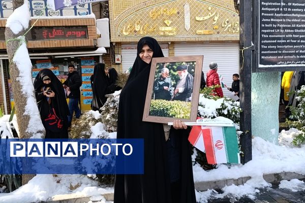 برگزاری راهپیمایی ۲۲ بهمن ماه در شهرستان نیشابور 