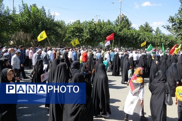 راهپیمایی سراسری محکومیت جنایات رژیم صهیونیستی شهرستان بجنورد