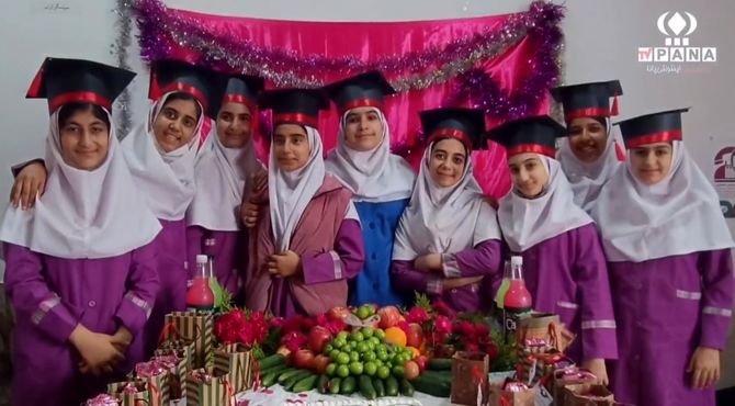 جشن فارغ‌التحصیلی دانش آموزان ششم در ایزدشهر