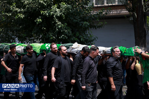 خیمه‌سوزان ظهر عاشورا در چهارراه گلوبندک تهران