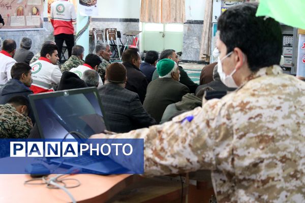 جلوه‌هایی از اقتدار بسیجیان در مسجد صاحب الزمان آشخانه 