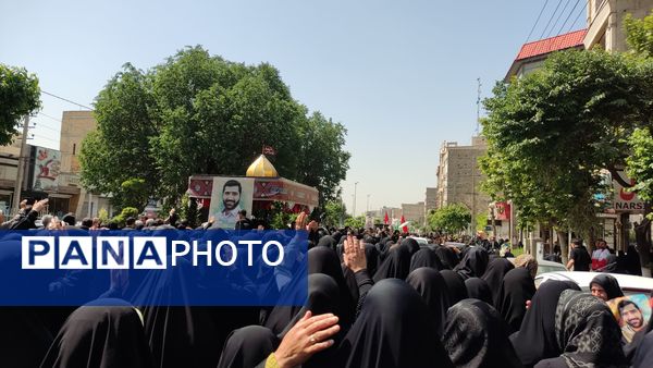 مراسم تشیع و تدفین شهید مصطفی صالحی مقدم در گلزار شهدا شهرستان قدس 