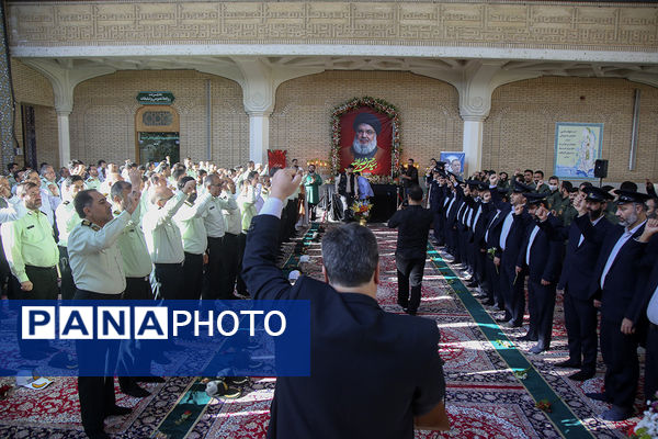 آیین گرامیداشت سالروز طوفان الاقصی با حضور کارکنان پلیس در قم