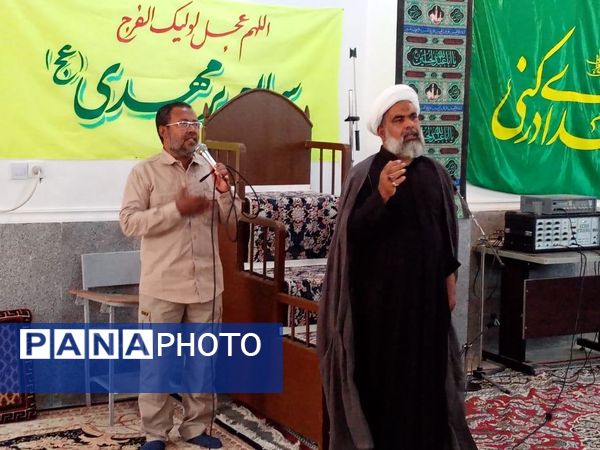 آیین استقبال باشکوه از شهید گمنام در مسجد مهدیه فین