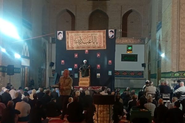 مراسم عزاداری سیدالشهدا (ع) در مسجد جامع نیشابور