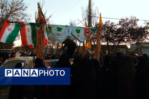 مراسم استقبال از شهید گمنام در غلامان