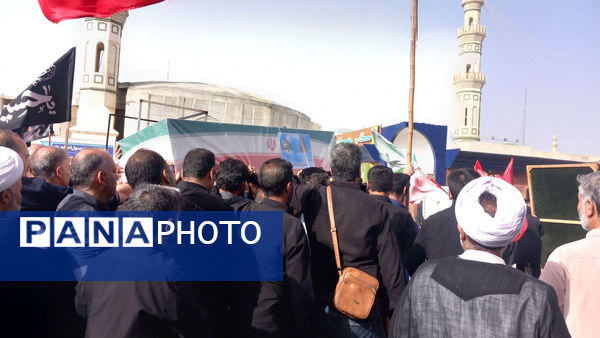 خاکسپاری شهید «اسماعیل شاکری» در مسجد جمکران