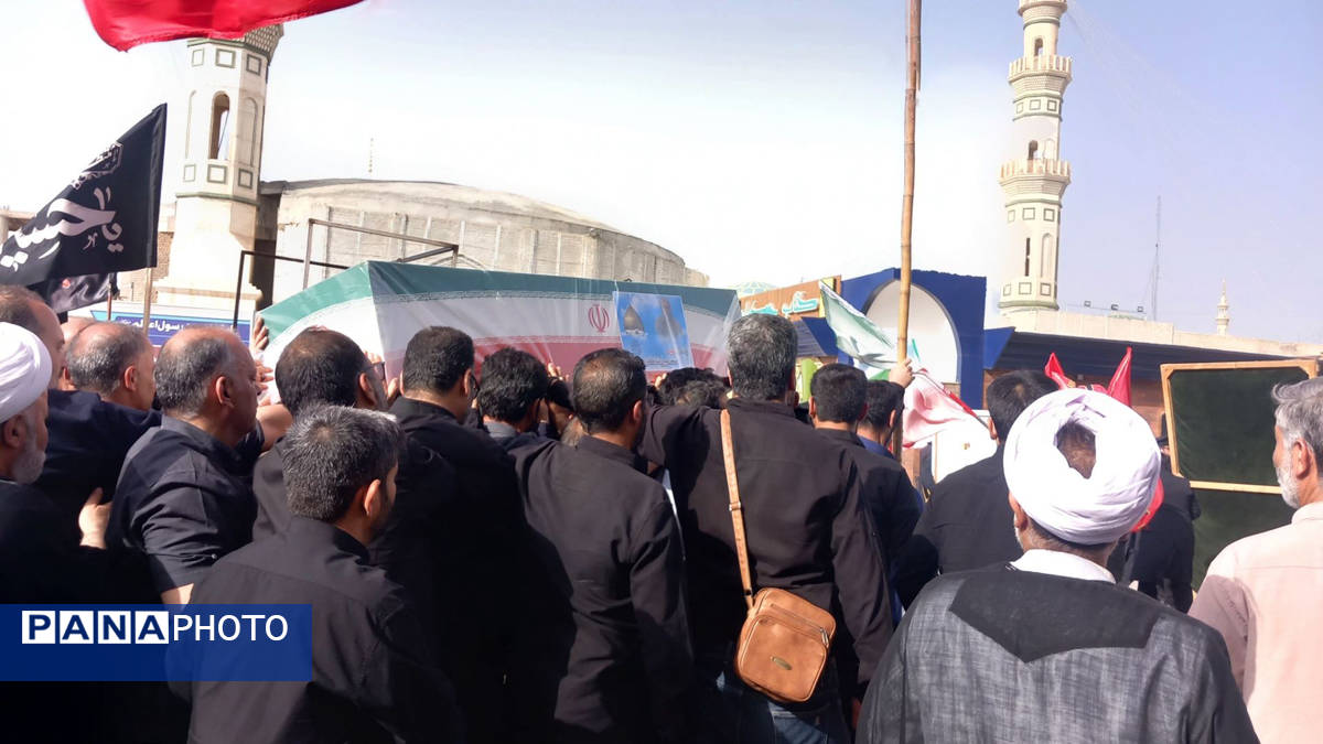 خاکسپاری شهید «اسماعیل شاکری» در مسجد جمکران