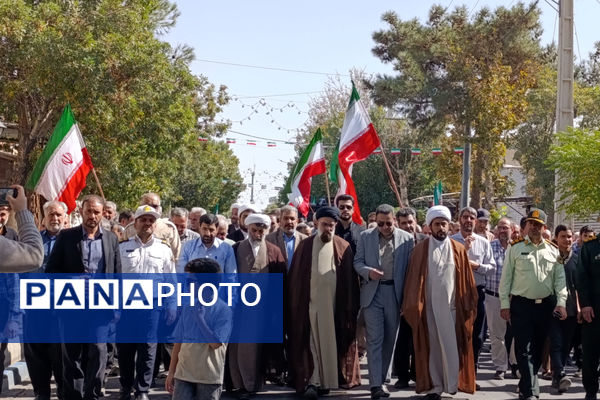 راهپیمایی مردم شهرستان آباده در جمعه های خشم